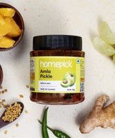 Amla Pickle by Homepick is made using tradtional Indian recipes