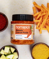 Homepick masala carrots jar made using premium quality ingredients