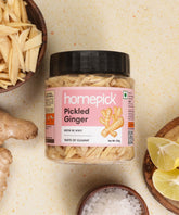 Homepick uses reusable food grade pet jars for offerig its pickles chutneys and thechas