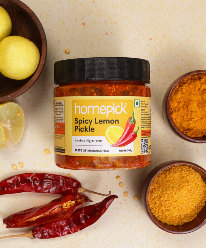 Spicy Lemon Pickle - 100% Organic Nimbu Achar 