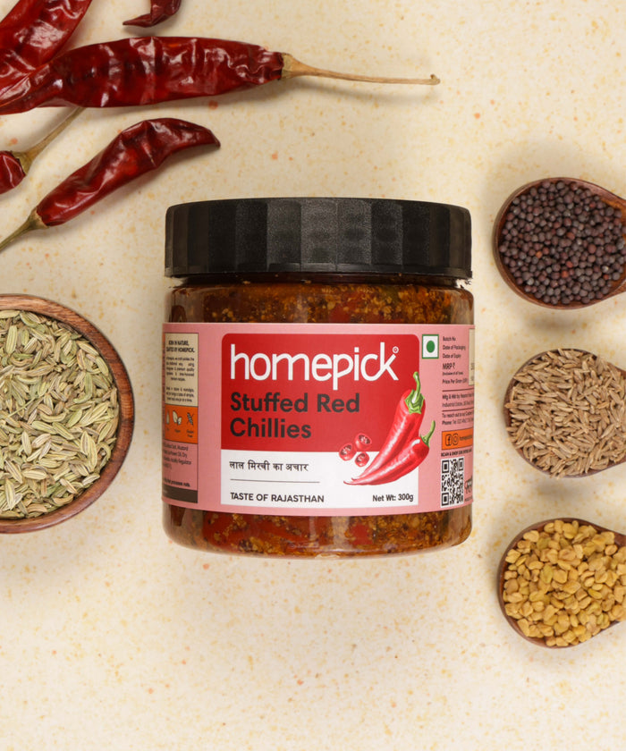Stuffed Red Chillies - Homepick