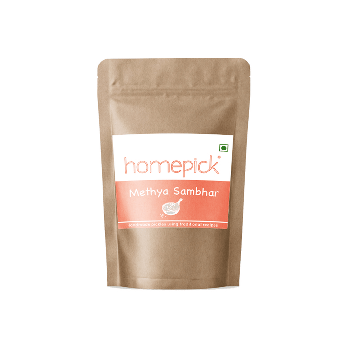 Homepick's pickle mix also known as methya sambhar is perfect to make pickles or use as a condiment